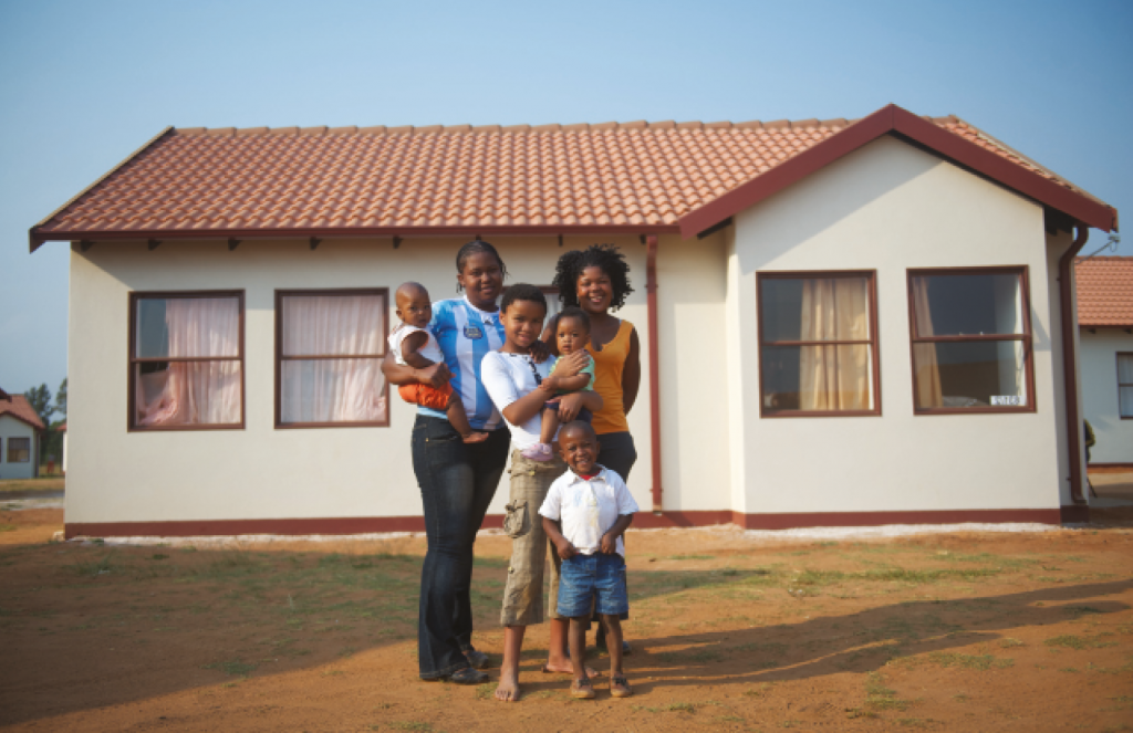 Anglo American campaign image of a family