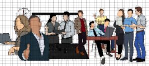 Illustration of office scene and employee experience