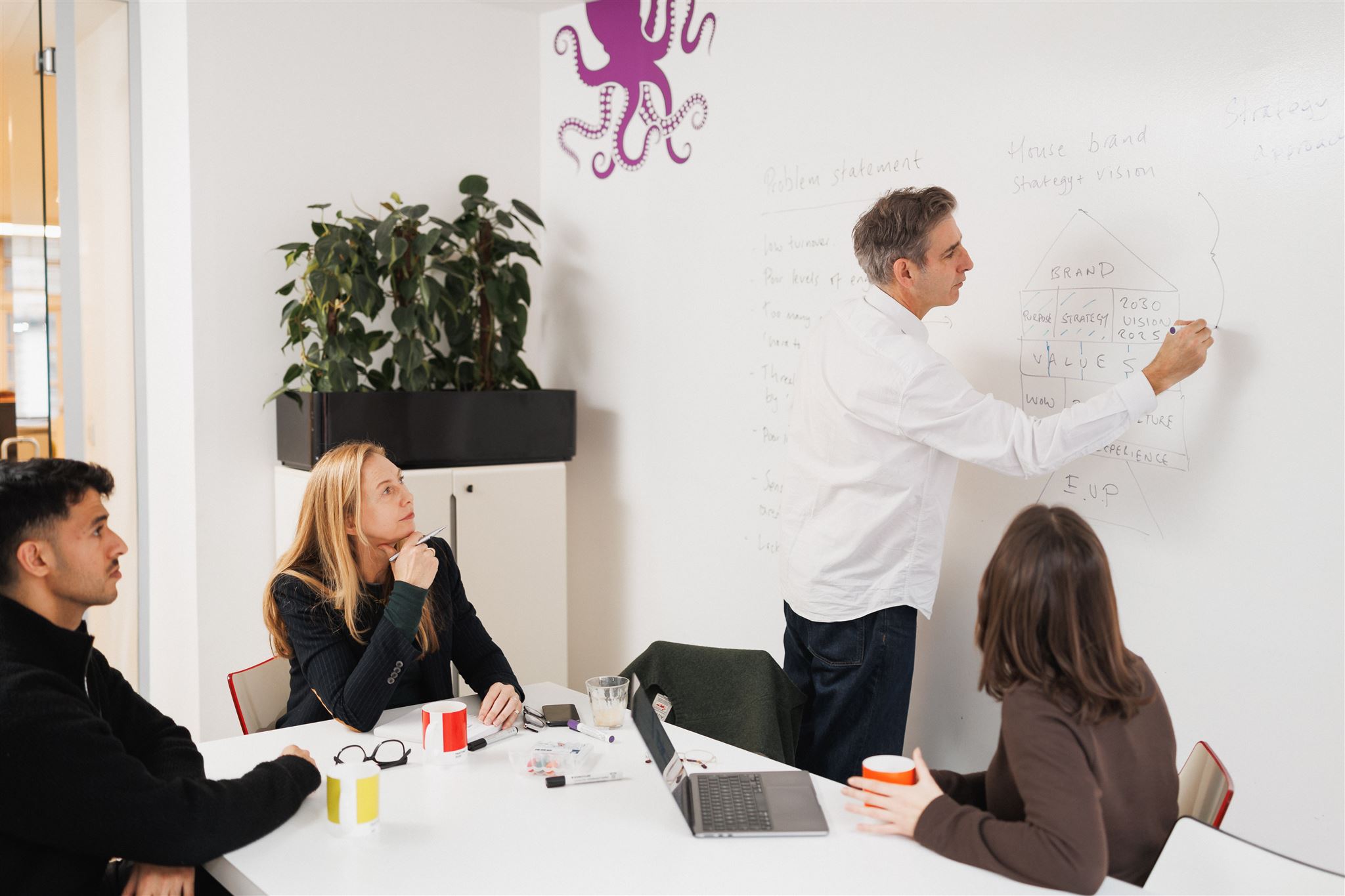 Blue Goose office and team in discussion